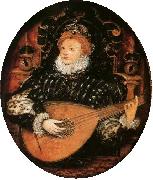 Nicholas Hilliard Portrait miniature of Elizabeth I of England oil on canvas